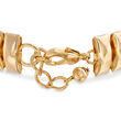 Gold-Plated Metal Long Bar Bracelet