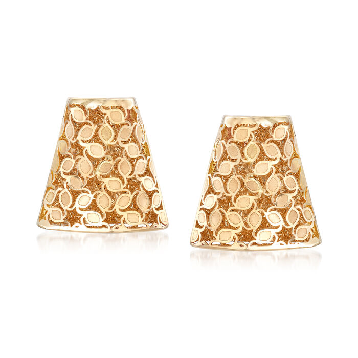 Italian 14kt Yellow Gold Bell-Shaped Earrings