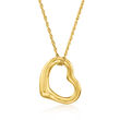 12mm 14kt Yellow Gold Heart Necklace