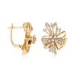 .75 ct. t.w. Diamond Bow Earrings in 14kt Yellow Gold