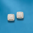 .23 ct. t.w. Diamond Square Earrings in Sterling Silver