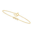 .10 ct. t.w. Bezel-Set Diamond Bracelet in 10kt Yellow Gold