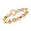 Italian 18kt Yellow Gold Cable Link Bracelet