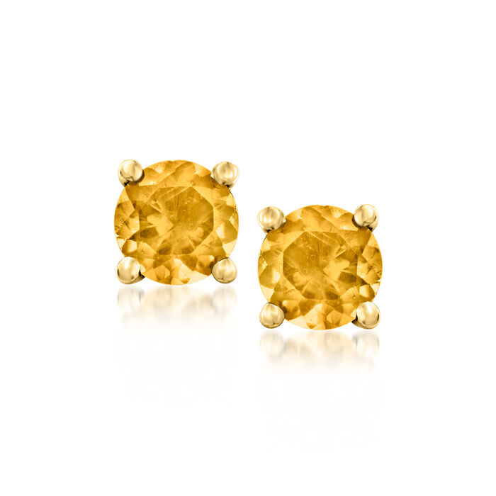 .40 ct. t.w. Citrine Stud Earrings in 14kt Yellow Gold