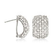 5.00 ct. t.w. Pave Diamond Earrings in Sterling Silver