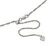 Italian 1.6mm Sterling Silver Adjustable Slider Singapore Chain Necklace in Black Rhodium