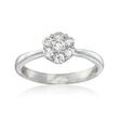 C. 2000 Vintage .50 ct. t.w. Diamond Cluster Ring in 18kt White Gold