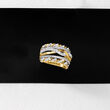 .75 ct. t.w. Diamond Twisted Multi-Row Ring in 14kt Two-Tone Gold