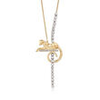 1.05 ct. t.w. Diamond Puma Y-Necklace in 14kt Two-Tone Gold