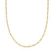 C. 1990 Vintage 14kt Yellow Gold Figaro-Link Necklace
