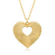 Italian 14kt Yellow Gold Starburst Heart Cut-Out Necklace