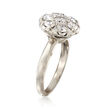 C. 1980 Vintage 1.50 ct. t.w. Diamond Cluster Ring in 14kt White Gold