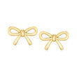10kt Yellow Gold Ribbon Earrings