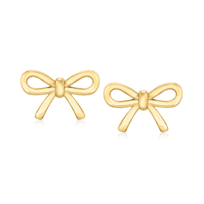 10kt Yellow Gold Ribbon Earrings