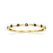 .10 ct. t.w. Black Diamond Bamboo-Style Ring in 14kt Yellow Gold
