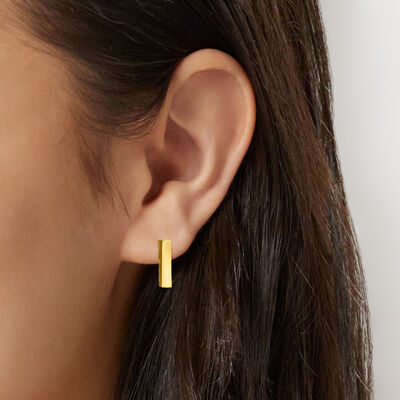 10kt Yellow Gold Bar Stud Earrings