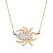 .15 ct. t.w. Diamond Spider Necklace in 14kt Yellow Gold