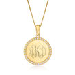.10 ct. t.w. Diamond Personalized Pendant Necklace in 14kt Yellow Gold