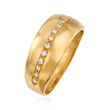 .10 ct. t.w. Diamond Ring in 18kt Gold Over Sterling