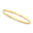 Italian 10kt Yellow Gold Brushed Bangle Bracelet