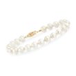 7-7.5mm Cultured Pearl Bracelet with 14kt Yellow Gold Clasp