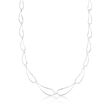Zina Sterling Silver &quot;Classic Zina&quot; Scalloped Wire Teardrop Necklace