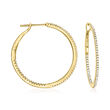 .30 ct. t.w. Diamond Inside-Outside Hoop Earrings in 14kt Yellow Gold
