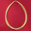 Italian Multi-Strand Flex Necklace with 18kt Gold Over Sterling
