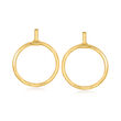 Italian 14kt Yellow Gold Open-Circle Drop Earrings