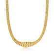 Italian 14kt Yellow Gold Graduated Americana-Link Necklace