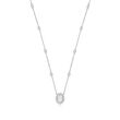 1.44 ct. t.w. Moissanite Oval Pendant Necklace in Sterling Silver