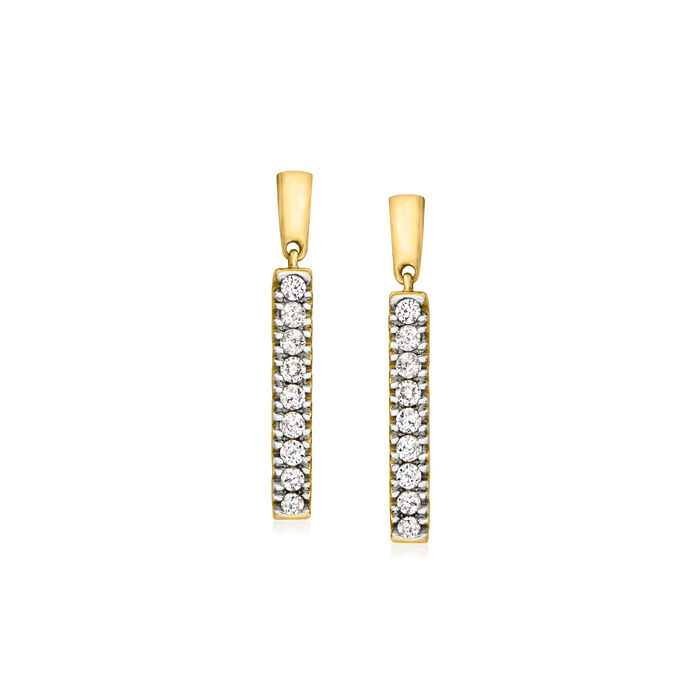 .33 ct. t.w. Diamond Linear Drop Earrings in 14kt Yellow Gold