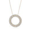 3.00 ct. t.w. Diamond Open Eternity Circle Pendant Necklace in 14kt Yellow Gold