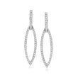 C. 1980 Vintage 2.50 ct. t.w. Marquise-Shaped Drop Earrings in 18kt White Gold