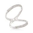 .18 ct. t.w. Diamond Open-Space Ring in 14kt White Gold