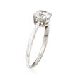 1.00 Carat CZ Solitaire Ring in 14kt White Gold