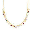 12.10 ct. t.w. Multi-Gemstone Necklace in 18kt Gold Over Sterling