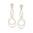 Sterling Silver and 14kt Yellow Gold Earring Jackets