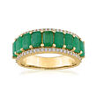 2.40 ct. t.w. Emerald and .29 ct. t.w. Diamond Ring in 14kt Yellow Gold