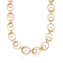 14kt Yellow Gold Hammered Link Necklace. #840359
