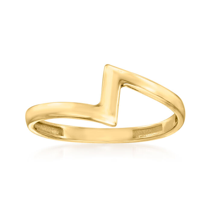 10kt Yellow Gold Zigzag Ring