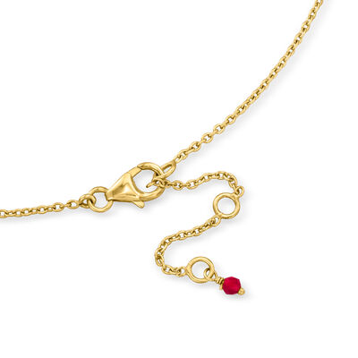 16.90 ct. t.w. Ruby Drop Necklace in 18kt Gold Over Sterling