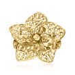 Italian 18kt Gold Over Sterling Floral Ring
