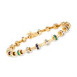 C. 2000 Vintage Charles Krypell 4.75 ct. t.w. Multi-Gem and 2.00 ct. t.w. Diamond Bracelet in 18kt Yellow Gold