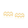 Italian 14kt Yellow Gold Zodiac Stud Earrings