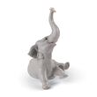 Lladro &quot;Baby Elephant with Pink Flower&quot; Porcelain Figurine