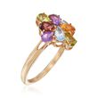 1.00 ct. t.w. Multi-Stone Cluster Ring in 18kt Rose Gold Over Sterling Silver