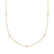 .10 ct. t.w. Bezel-Set Diamond Station Necklace in 14kt Yellow Gold