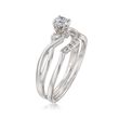 .34 ct. t.w. Diamond Bridal Set: Engagement and Wedding Rings in 14kt White Gold