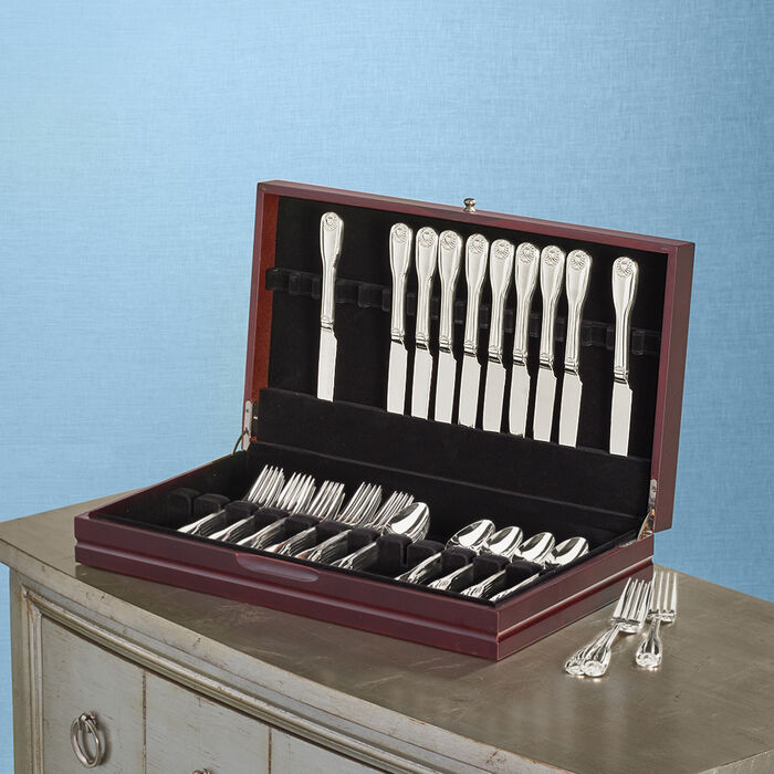 Wallace Walnut-Finished Flatware Chest